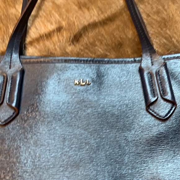 RLL Ralph Lauren navy purse tote - Picture 11 of 14